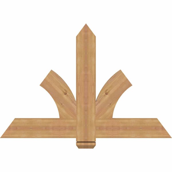 Ekena Millwork Redmond Smooth Timber Gable Bracket, Western Red Cedar, 48"W x 32"H x 1 1/2"D x 5 1/2"F, 16/12 Pitch GBW048X32X0206RED00SWR - main